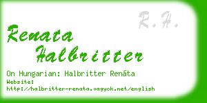 renata halbritter business card