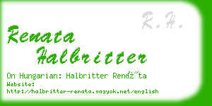 renata halbritter business card